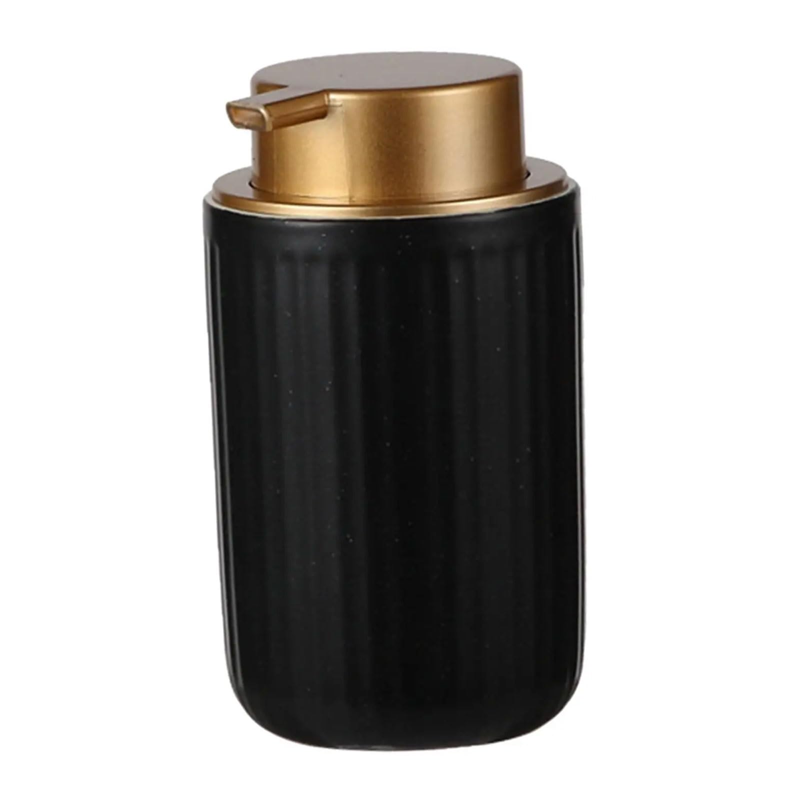 13.5oz Ceramic Soap Dispenser Elegant Countertop for Kitchen Sink, Home Bathroom, Washroom, Hotel(Black A)