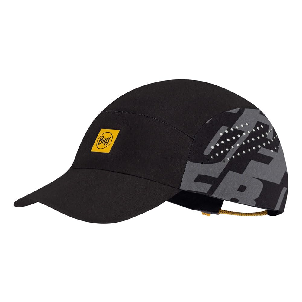 Buff® | Pakiet Speed Mężczyzna Kobieta Dorosły Elastyczna Czapka UPF50, Element odblaskowy, Wygodna, Elastyczna, Bieganie, Wentylacja, Składana, L/XL, Czarna