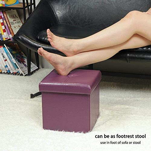 Repose-pieds cube pliable boîte de rangement jouets noire