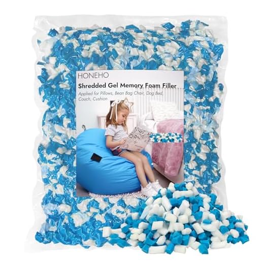 HONEHO 2.2KG Memory-Schaumstoff füllung für sitzsack,Hinzufügen von Gelpartikeln gemütlich und weich, ideal für das Füllen von sitzsack Kinder, Kissen, Hundebett, Sofa-Kissen