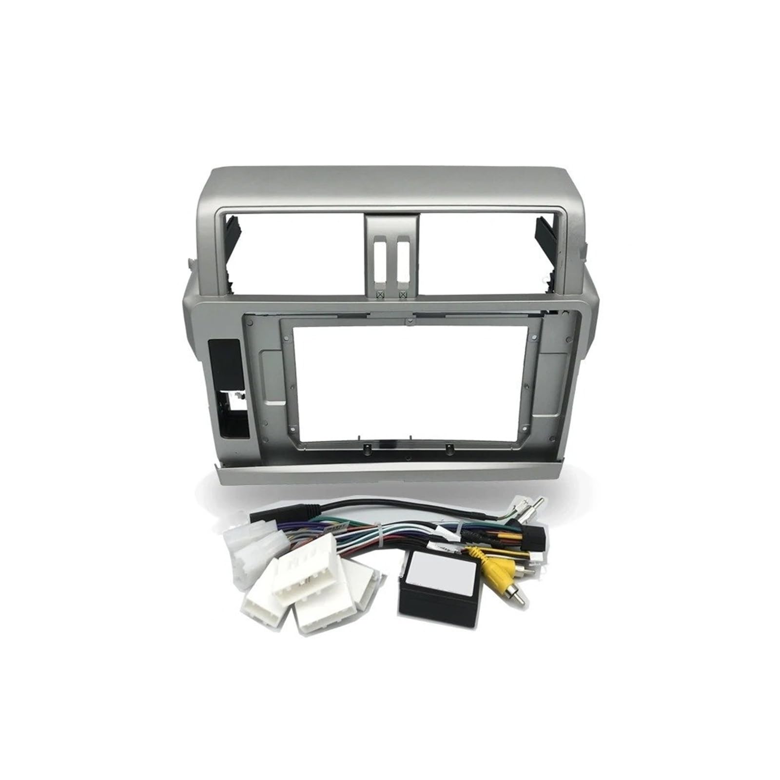Fascia Marco para Toyota para Land para Cruiser para Prado 150 2013-2017 10 Pulgadas Radio Coche Panel Salpicadero Manga Alambre Tablero Juego Panel Radio