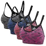 👉【CORREAS AJUSTABLES】: los sujetadores deportivos verano push up para mujer están diseñados con correas ajustables para los hombros, que se pueden ajustar para satisfacer sus necesidades sin dejar rayas en los hombros. Diseño cruzado en la espalda para mayor sujeción del sostén.