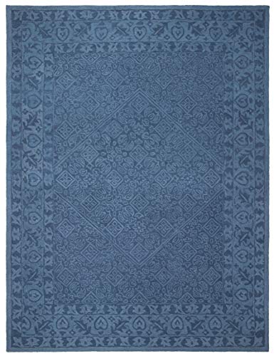 SAFAVIEH Dip Dye Collection Area Rug – 10′ x 14′, Navy Blue, Geometric Design, Handmade Wool, Ideal for The Living Room, Bedroom, Dining Room (DDY151N-10)