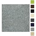 WAPANE Carpet Tiles Peel and Stick, Squares Carpet Floor Tile 24” x 24”, Soft Padded Carpet Tiles, Self Adhesive Carpet 10PC Tiles Per Box 40Sq Ft for Home Living Room Bedroom Office, Light Gray