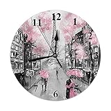 Reloj de pared silencioso: sin tictac, sin ruido, este reloj de pared silencioso no te molestará cuando lees, trabajas, piensas o duermes.