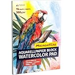 TRITART A2 Size Watercolour Paper - Mixed Media Art Sketch Pad - 300 GSM Cartridge Paper - Thick Acrylic Paper Artists Sketchbook for Drawing Board or Painting