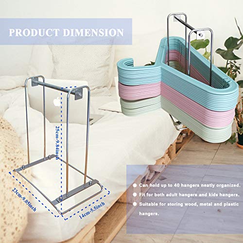 Hanger Stacker Caddy Holder Storage Stainless Steel Clothes Hanger Organizer Rack For Closet Tidier Laundry Room (Silver-1 Pack) #TOP3