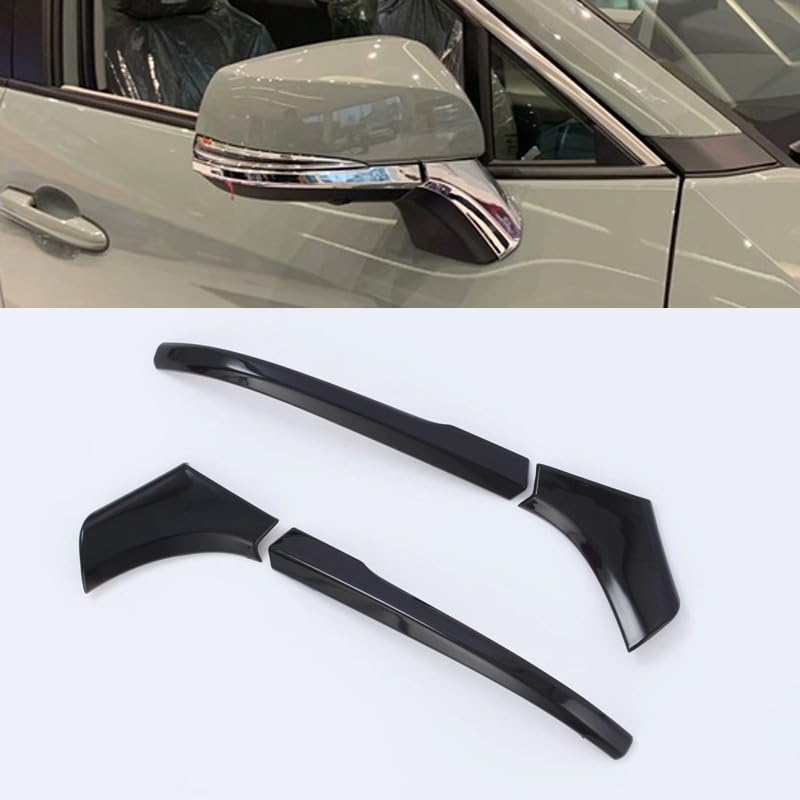 Rear View Mirror Side Molding Cover Trims Compatible with Toyota Corolla Cross 2022 2023 Car Accessories Glossy Black