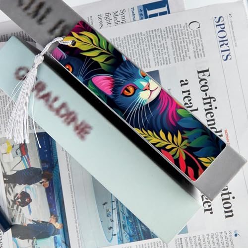Marque-pages chat colorés pour illuminer votre pause lecture