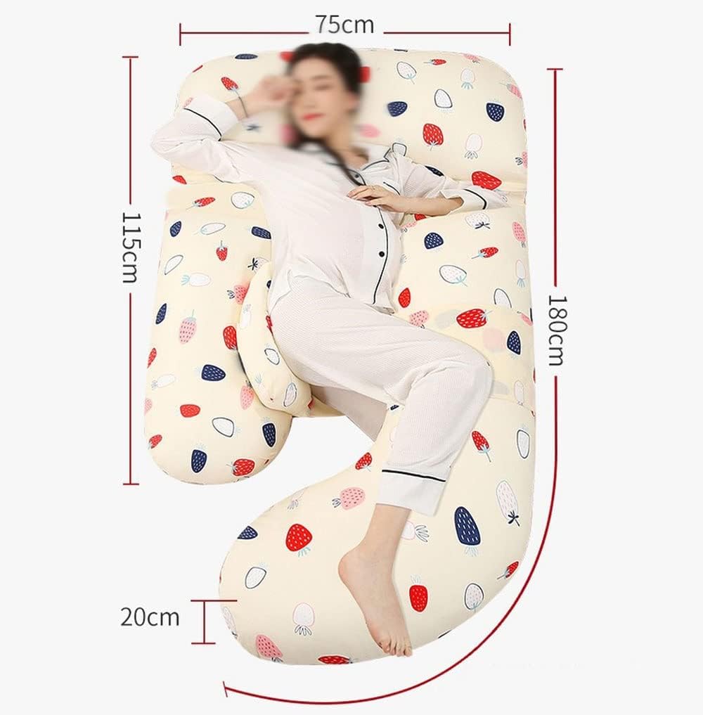 Pregnancy Pillow Cover G Shaped, Removable Washable Pillowcase, Used for Maternity Pillows, Super Soft, Universal Type (Color : A)