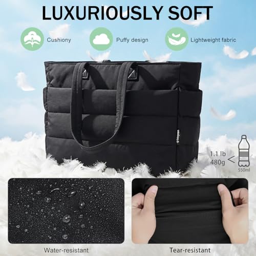 Bolsa Puffy Tote para mujer, ligera y acolchada miniatura 5