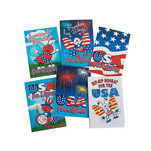 Fun Express - Patriotic Activity Book for Fourth of July - Stationery - Activity Books - Activity Books - Fourth of July - 72 Pieces