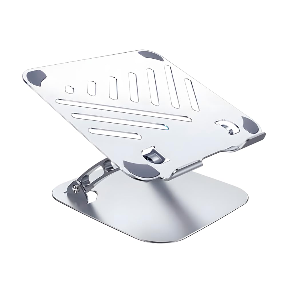 Suporte Dobrável Portátil Ajustável de Aluminio Compatível com MacBook Air Pro, HP,
