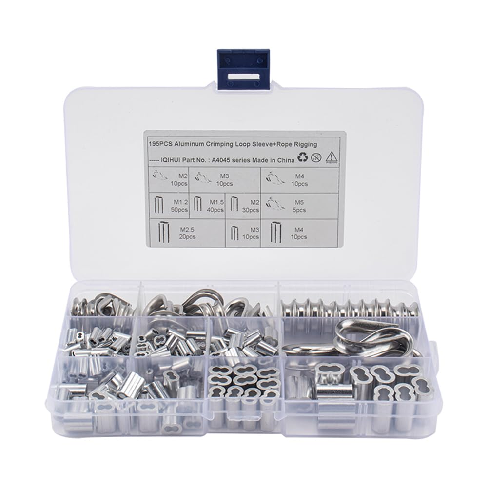 Newsmarts Crimping Loop Sleeve Assortment for 1/16