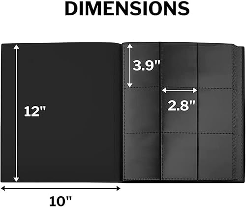 Carpeta de tarjetas coleccionables con 9 bolsillos para tarjetas deportivas, para fútbol, baloncesto, béisbol, 20 páginas, capacidad para 360 Carpeta de tarjetas coleccionables con 9 bolsillos para tarjetas deportivas, para fútbol, baloncesto, béisbol, 20 páginas, capacidad para 360