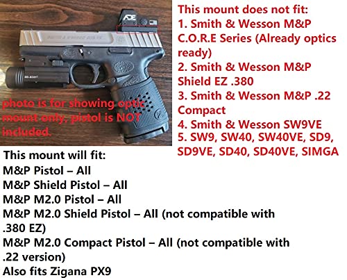 Ade Advanced Optics Mini Rd3-006X Green Dot Reflex Sight + Optic Mounting Plate For Sw Smith Wesson Mp/Mp 2.0 Shield Sd9Ve,Sd40Ve Pistol And Also A Standard Picatinny Mount #TOP1