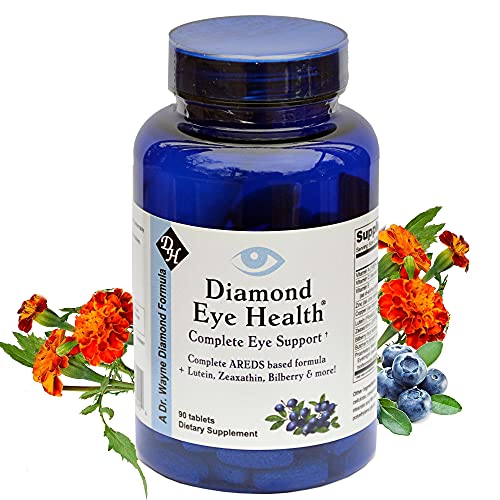 Diamond Eye Health - Natural Vitamins for Complete Eye Support - Healthy Eye Vitamins - Eye Health Vitamins to Help Preserve Aging Eyes - Vegan, Gluten-Free, Dairy-Free - (90 Count)
