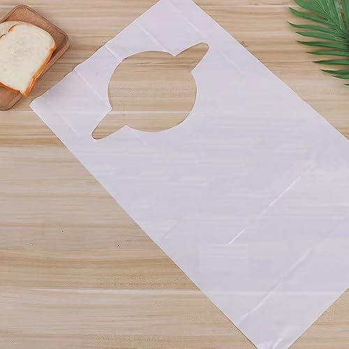 Vista 6 de Adult Bibs for Women Men 30/50/100/200 Pack-Disposable Bibs for Elderly Women Men Adult Bibs for Eating