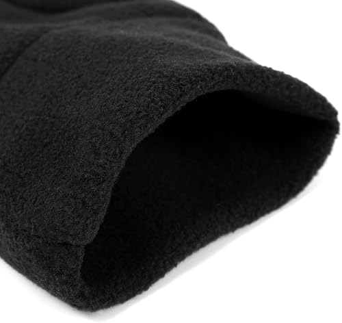 Miniatura 6 de 1 par de guantes térmicos de felpa de invierno para hombre, guantes de forro polar de dedo completo impermeables antideslizantes para camping,