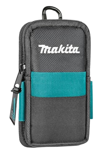 Makita E-15556 Smartphone Gürteltasche, passend für die gängigsten Smartphones, inklusive Karabiner und Kunststoffclip, Platz für Visiten- oder Bankkarten, Polyester, 100 x 40 x 185 mm (LxBxH)