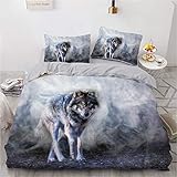 ZCCYFRGO® Niño De Ropa De Cama 3D Lobo Animal 135 X 200 Cm