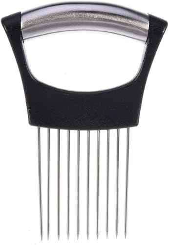 LETOOR, 1 soporte de cebolla, tenedor, picador, pelador de verduras de acero inoxidable, cortador de tomate, aguja de carne, herramienta de cocina