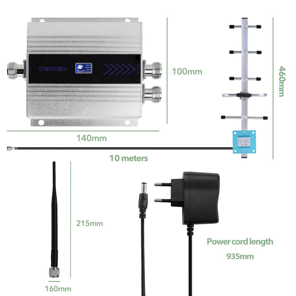 Verstärker Hancaner LCD GSM900MHz Doppelend-Handy-Signalverstärker Handy-Signalverstärker-Signalverstärker-Set mit Yagi-Antenne