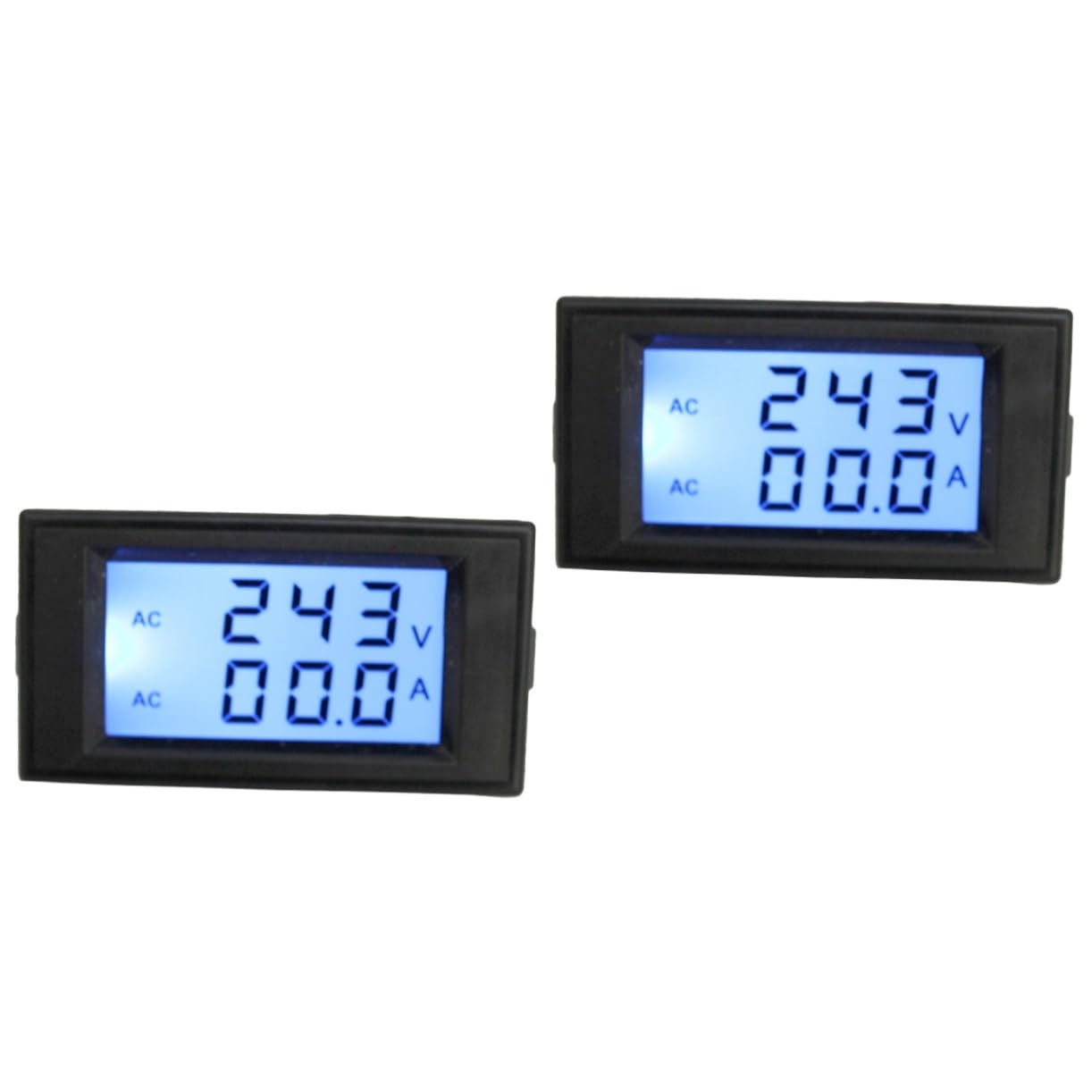 Uonlytech 2 Voltímetros Digitales Amperímetros Con Pantalla Lcd Medidor De Voltaje Ca Medidor De Voltaje Inteligente Combinado