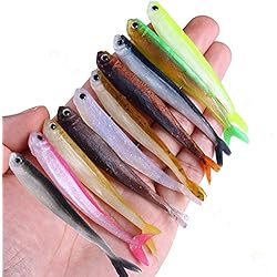 Señuelo Dorado OriGlam - 10 señuelos de pesca flexibles para la pesca con señuelo de pesca biónico, señuelo de pesca realista, señuelos artificiales flexibles para pesca de trucha de pez