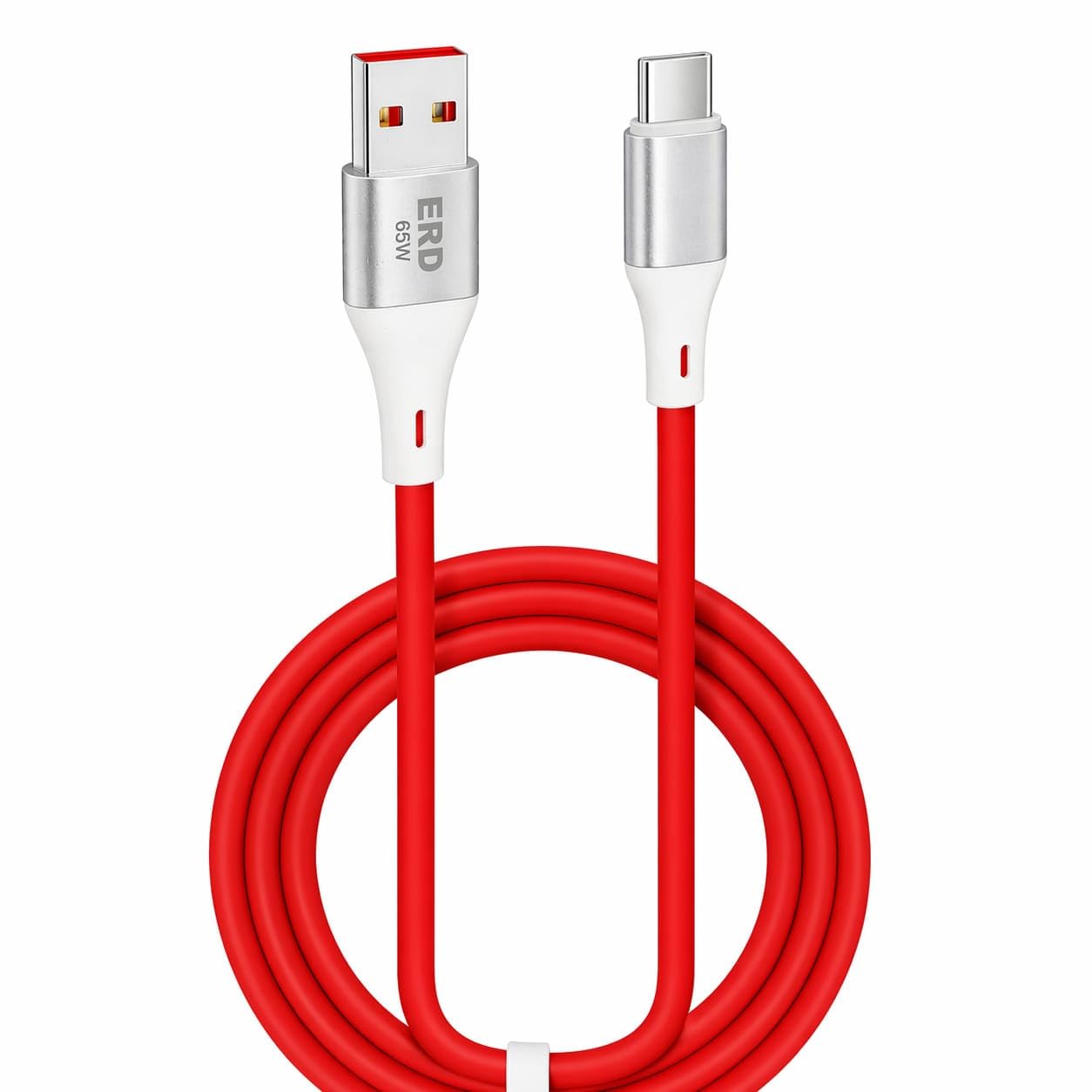 ERD USB-A to USB-C Cable, 65W Fast Charging, Red, TPE, 1 Metre, Aluminium Alloy Head, Tangle Free, Data Sync-picture-18
