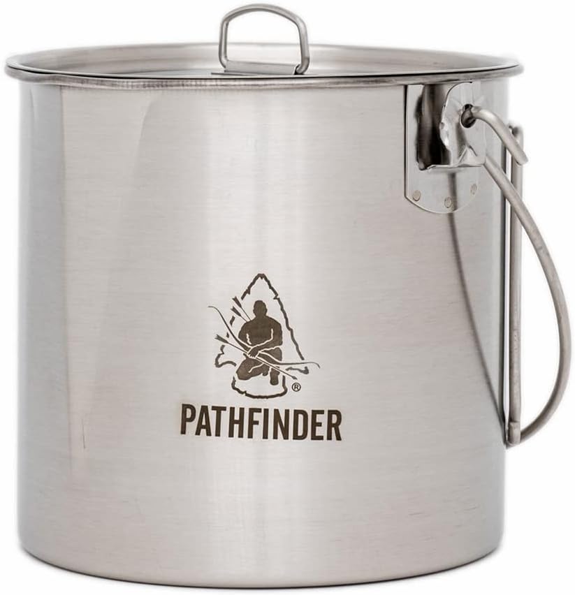Pathfinder Stainless Steel Bush Pot & Lid 64oz