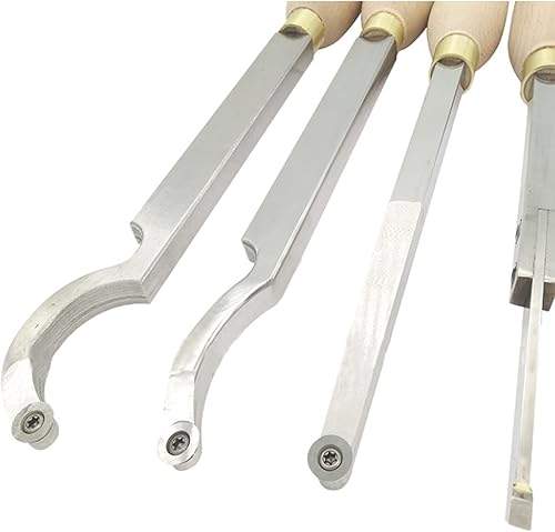 Miniatura 6 de MALAXA LIANXIAO - Juego de herramientas de torneado de madera de 4 piezas, herramientas de torno de carburo, herramientas de torno de madera,