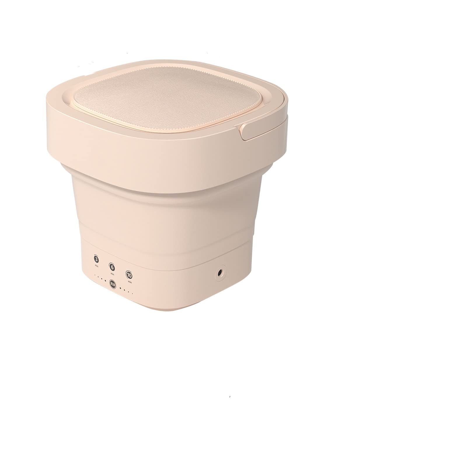 Składana mini pralka, pojemność 10 l, przenośna pralka, ultradźwiękowa pralka turbinowa z zasilaczem USB, pojemność prania 2 kg, mini pralka do domu lub w podróży (żółta)