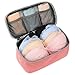 Gonex Travel Underwear Organizer,Large Compartment Bra Travel Organizer Bag Ultralight Bra Packing Cube for Underwear Bras Cosmetics Accessories Coral