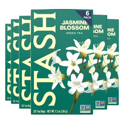 STASH Jasmine Blossom Green Tea, 120 Bags (6 Boxes of 20), Caffeinated