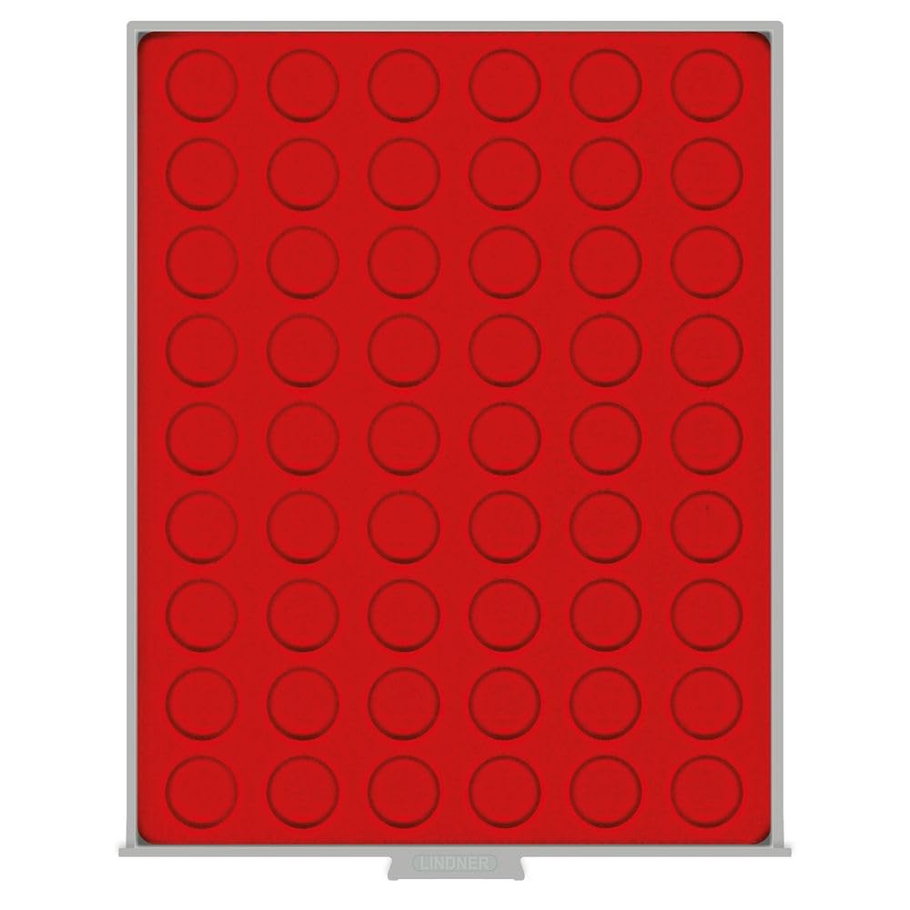 LINDNER Das Original Box per Monete Standard con 54 incavature tonde per Monete con Ø 25,75 mm, per es. per Monete 2 Euro