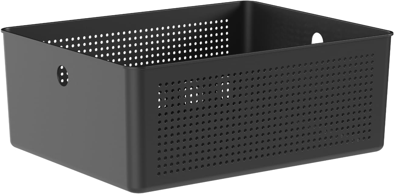 Ou Cesto Organizador Multiuso 12L Preto Linha Flow