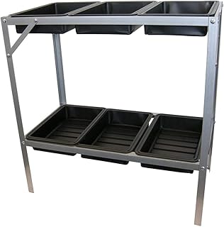 Nature Pflanztisch 77×40×77 cm Gartentisch Blumentisch Hochbeet Verzinkter Stahl