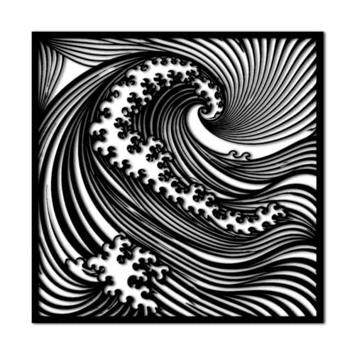 Abstract Ocean Wave Metal Wall Art Metal Outdoor Decor Metal