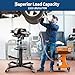 GarveeTech Hydraulic Transmission Jack, 1322 LB Capacity, High Lift Transmission Lift with Dual Plungers, 360° Rotation & 30° Tilting Saddle for Home Garage & Auto Shop, Black
