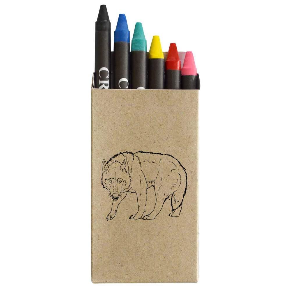Azeeda 'Hungry Wolf' Coloured Crayon Set (CY00022088)
