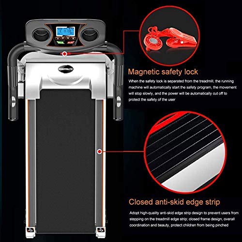 Image of Treadmill,Foldable Steel Frame Walking Treadmill Adjustable Incline Fitness Exercise Running Machines for Home Gym,Space Saving Do Not Need Assembly