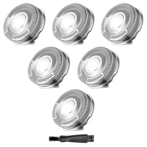 SH50/52 Shaving Heads Compatible with Philips Norelco Shaver Series 5000 Rounded and 6000, Version for Refreshed HQ9/50, HQ56/50, and RQ11/50,for Norelco 5000 Electric Shavers Replacement Heads
