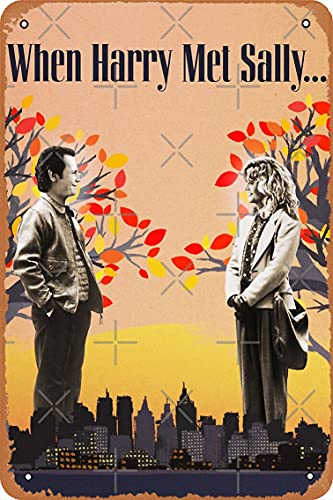NIUMOWANG Cartel de metal con texto en inglés 'When Harry met Sally Tin Poster 30.5 cm x 20.3 cm