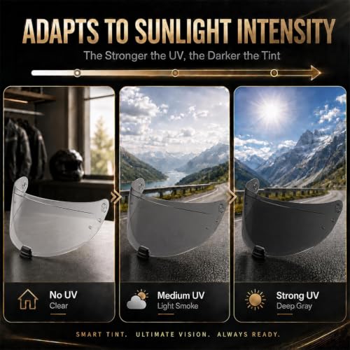 Image of PSLER i10 HJ-31 i70 Visor- i10 Helmet Visor HJ 31Helmet Face Shield motorcycle Shield Accessories Replacement for i10 HJ-31 i70,Photochromic