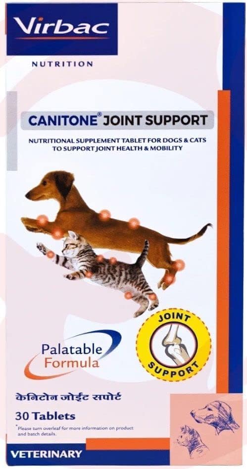 BULLYPET Canitone Joint Support 30 Tablets for Dogs and Cats with Glove