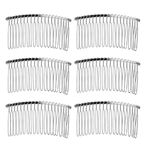 Senkary 10 Pieces Hair Clip Combs Metal Wire Hair Combs Bridal Wedding Veil