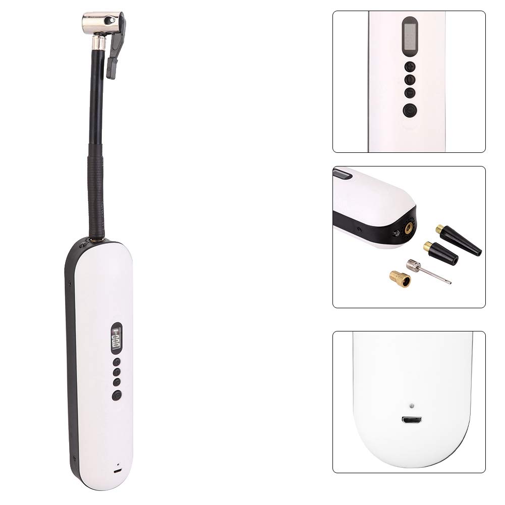 Gonfiatore Pneumatici Portatile, Mini Compressore e Pompa Aria Elettrica 12V con Ricarica USB, per Gonfiaggio di Pneumatici Auto, Moto, Biciclette e Palloni durante i Viaggi