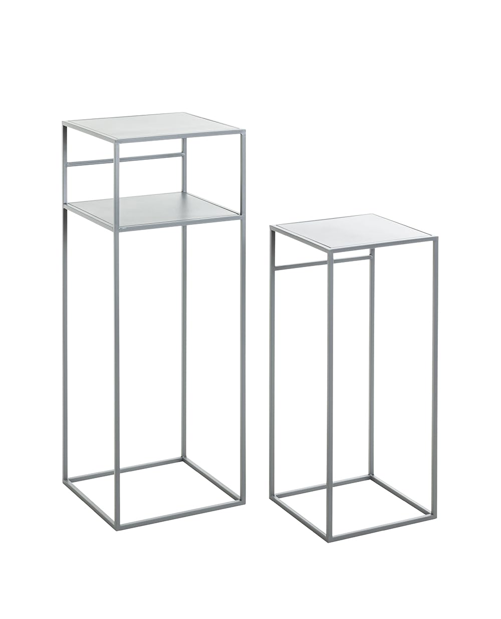 Tables d'appoint HAKU en métal résistant lot de 2 petites tables anti-rayures