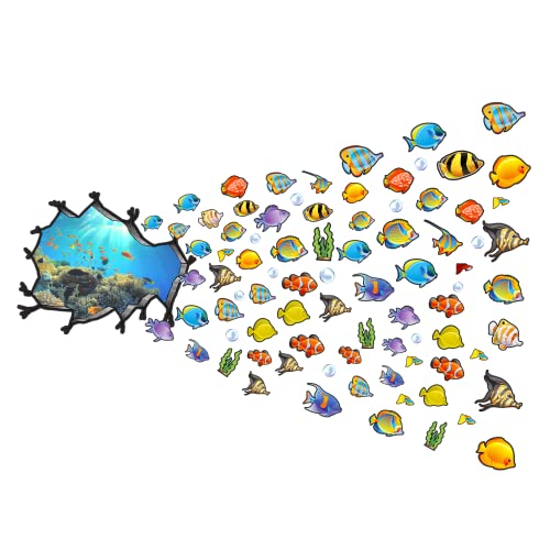 Hk Studio 3D Floor Decals Of Ocean Life - Easy Peel And Stick, Waterproof, Super Vivid Color, 3D Floor Murals For School, Classroom Decor - Ocean Bathroom Decor #TOP29